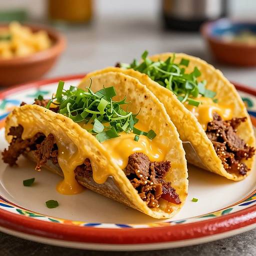 Close-Up Mexican Gringas Taco