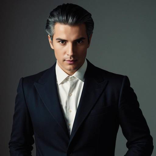 Man in Vintage Tailored Suit with Neat Hairstyle