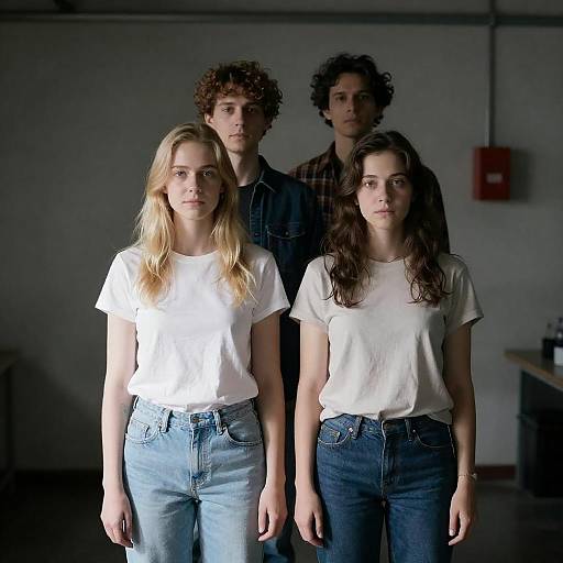 Dimly Lit Industrial Group Portrait