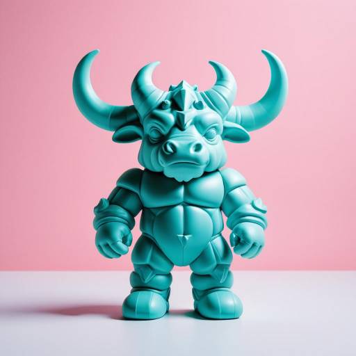 Pastel Blue 3D Minotaur Figurine