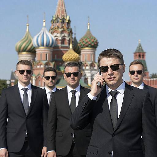 Serious Men in Suits at the Kremlin
