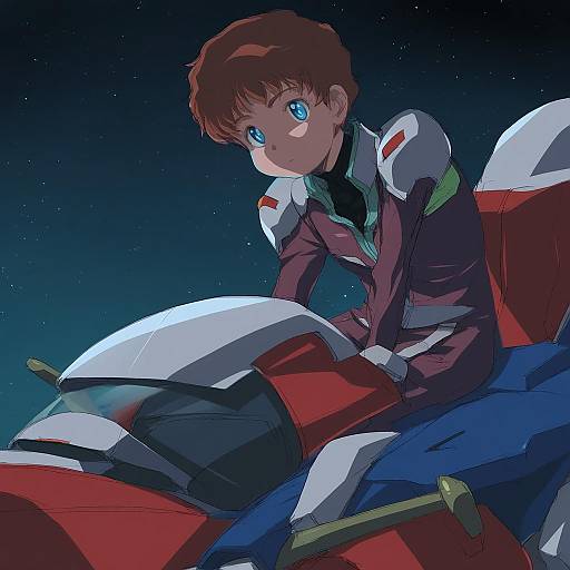 Illustration of Amuro ray, gundam in the style of Onija tarou