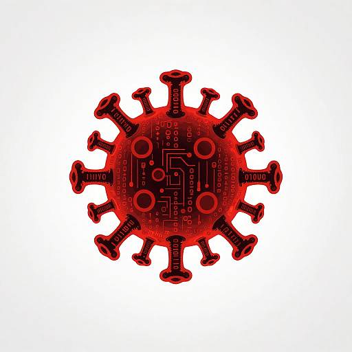 Abstract Computer Virus Logo Design