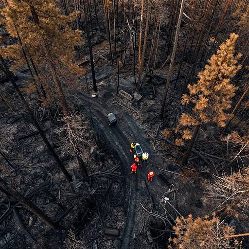 Aerial View of Wildfire Aftermath