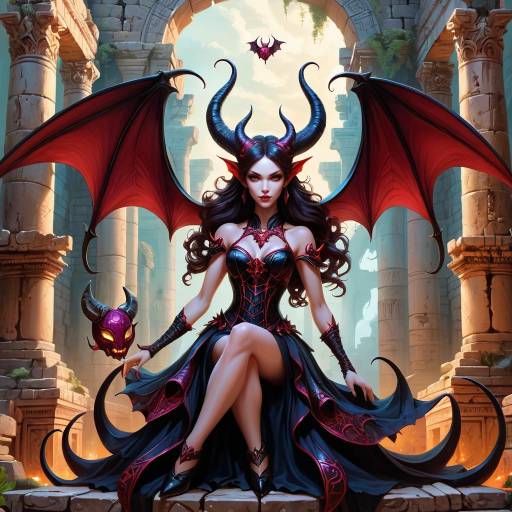 Enigmatic Succubus in Ancient Ruins Enigmatic Succubus in Ancient Ruins