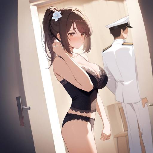 Couple Intimate Moment in Lingerie