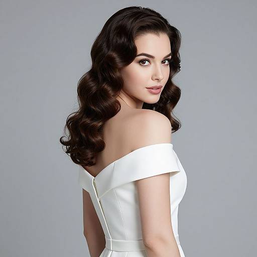 Elegant Woman in Vintage Waves