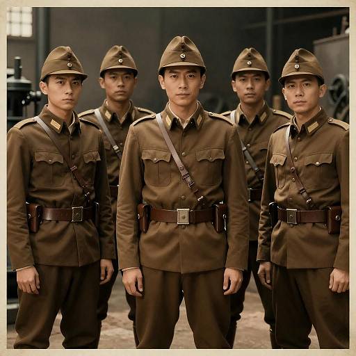 Vintage Sepia Military Film Poster