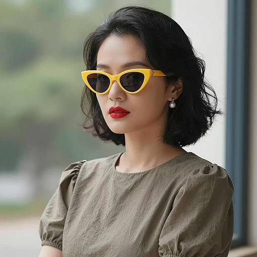 Confident Woman in Stylish Sunglasses
