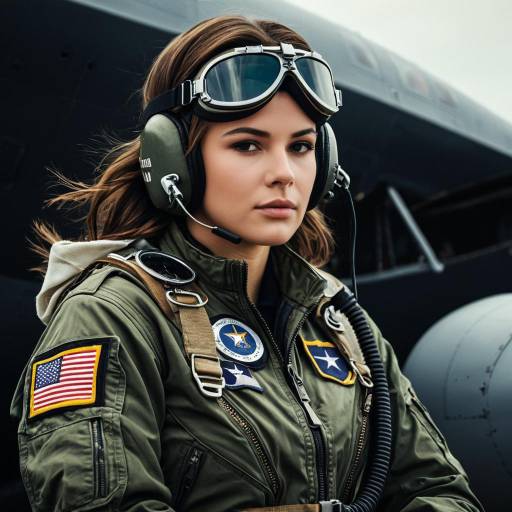 Realistic Winged Pilot in Military Jumpsuit