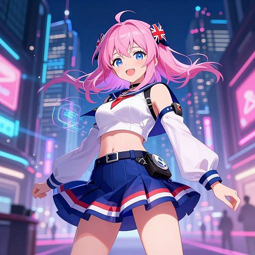 Futuristic British Anime Girl