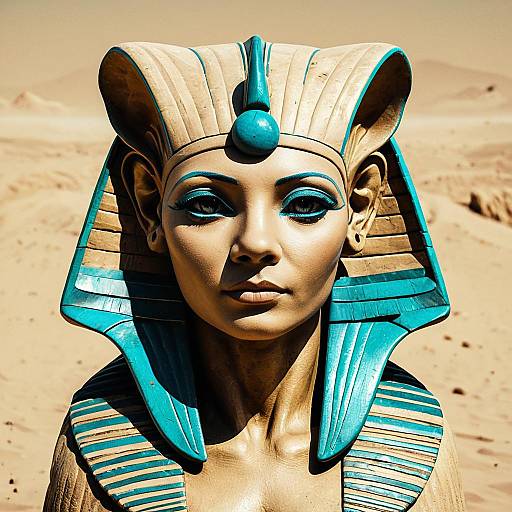 Surreal Sphinx Close-up Design