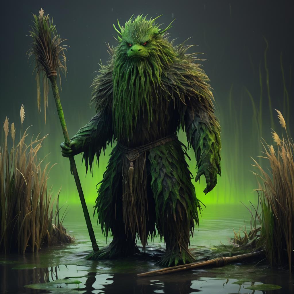 Surreal River Creature Art Concept