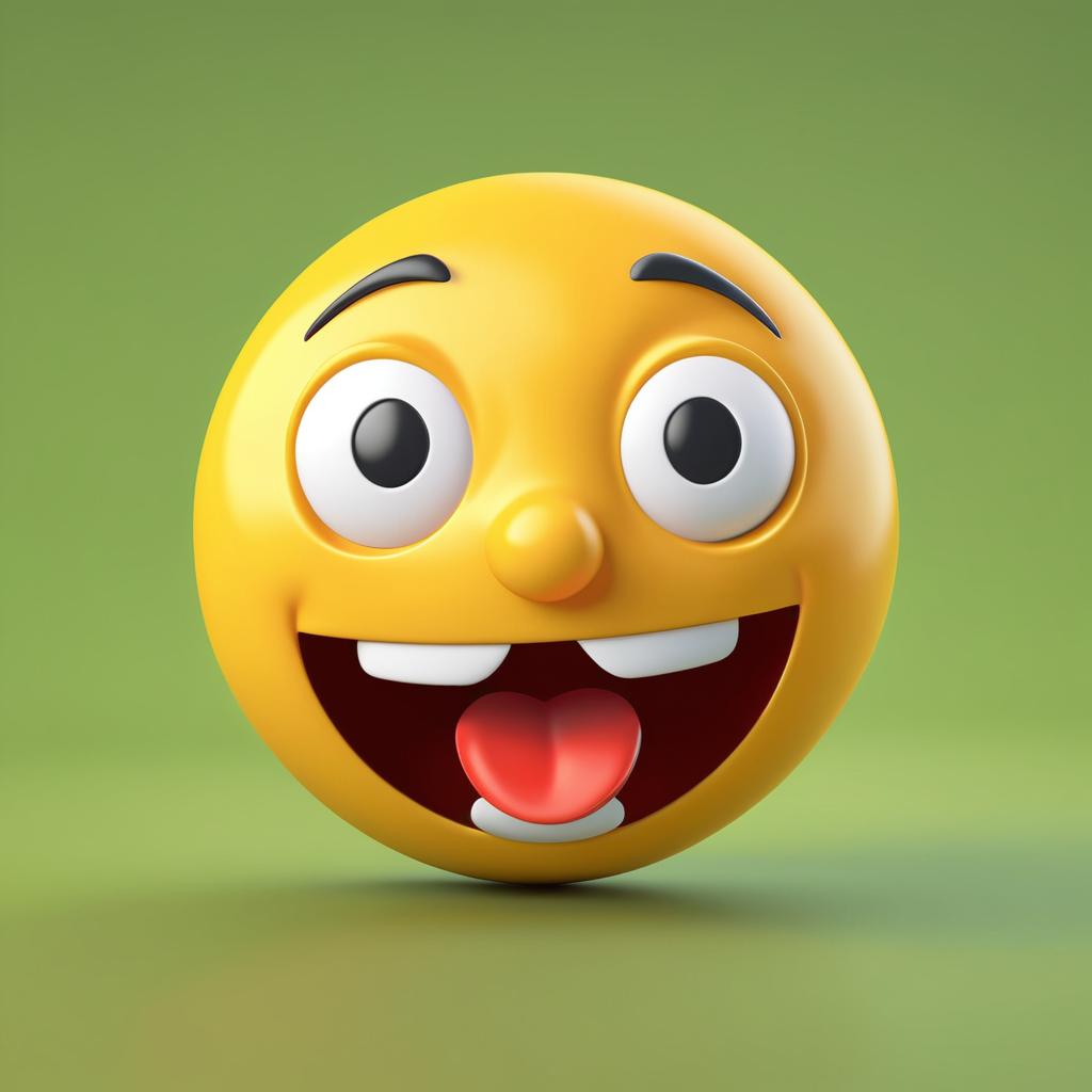 Frustrated Emoji in Detailed 3D Render