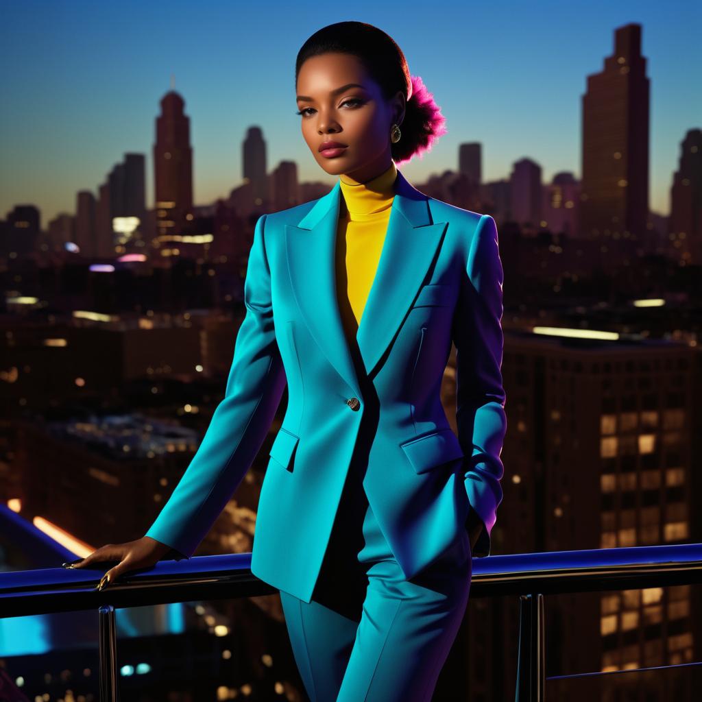 Chic Editorial in Vibrant Cityscape