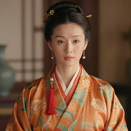 Elegant Asian Woman in Sango Costume