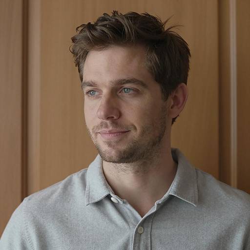 Portrait of a Smiling Man with Beard