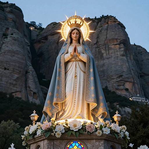 Montserrat Virgen in Spiritual Twilight