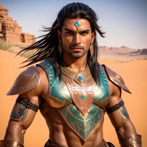 Indian Warrior in Desert Armor