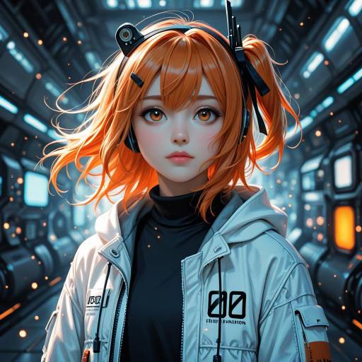 Futuristic Girl with Mechanical Eye