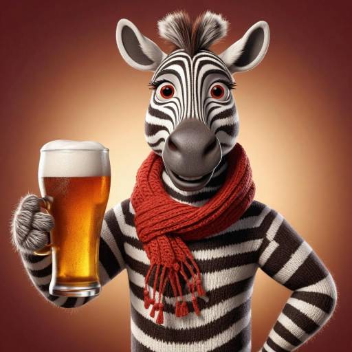 Playful Zebra Character in Cozy Setting