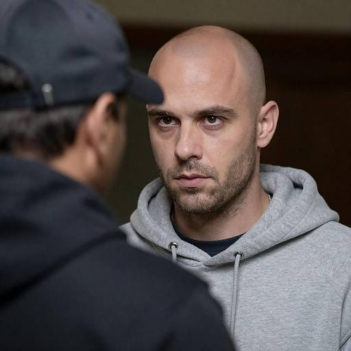 Intense Close-Up of Two Men