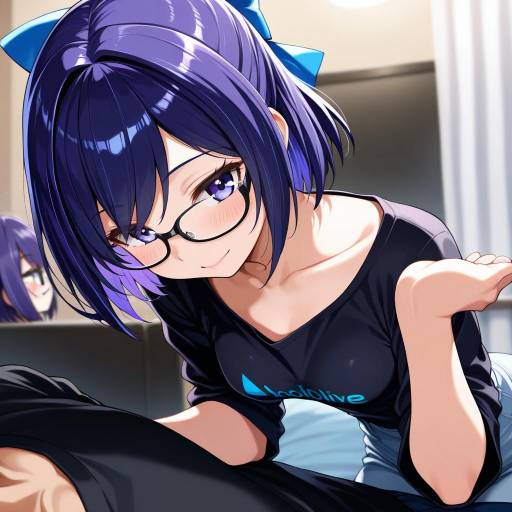 Illustration of A-chan (hololive), hololive in the style of Bibi02