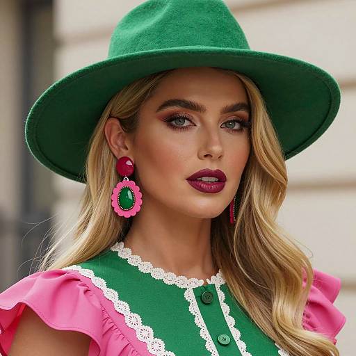 Vibrant Portrait of a Stylish Woman