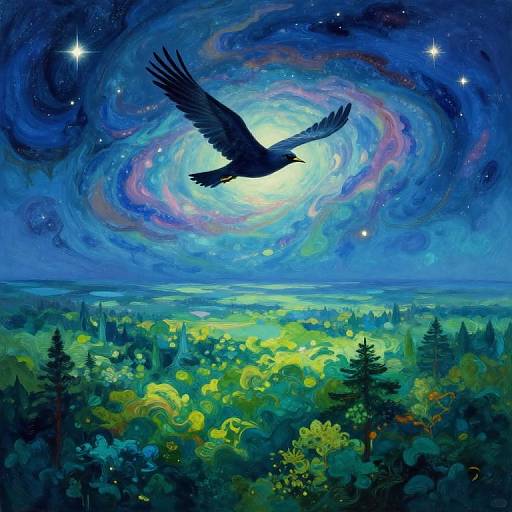 Surreal Dreamscape from Soaring Bird