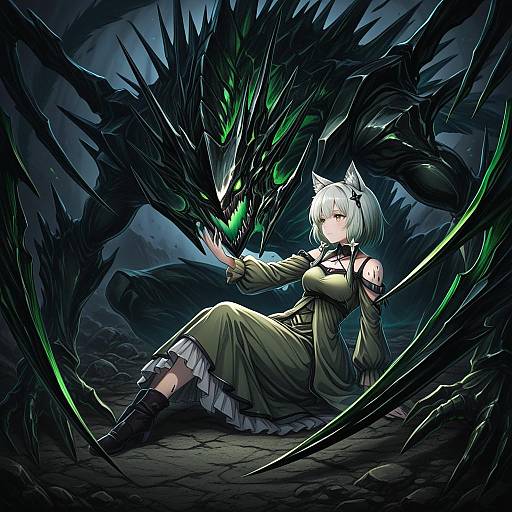 Illustration of Mon3tr (arknights), arknights in the style of Steed (steed enterprise)