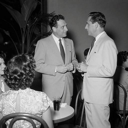 Mid-20th Century Social Gathering Scene