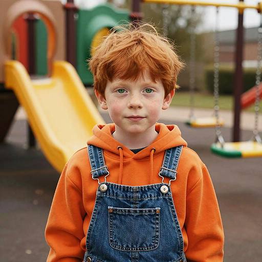 Editorial Portrait of Red-Haired Boy