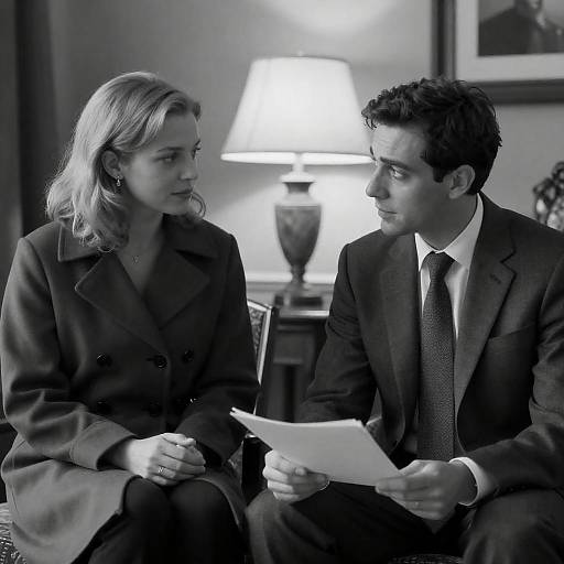 Intimate Black-and-White Indoor Portrait