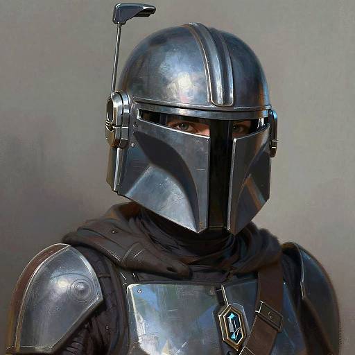 Female Mandalorian Portrait with Armor
