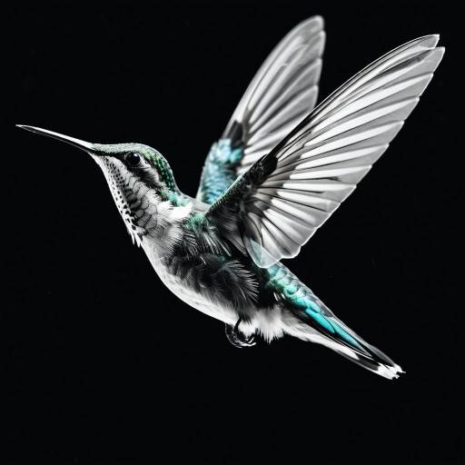 X-Ray Style Translucent Hummingbird