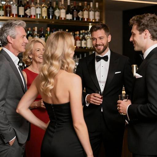 Elegant Bar Gathering with Friends