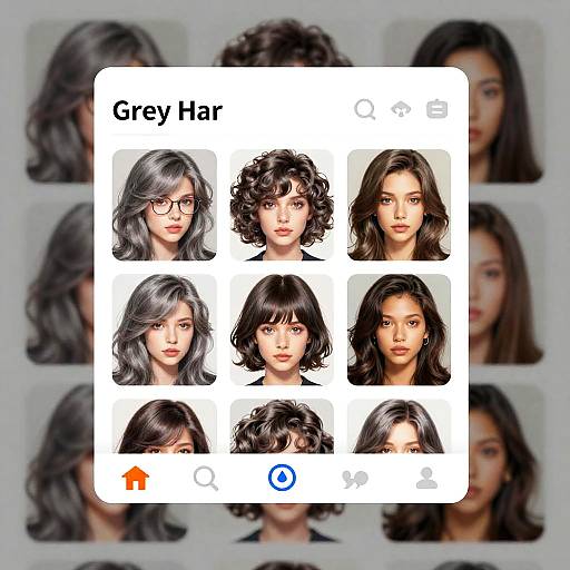 Grey Hair Dye Simulation Interface