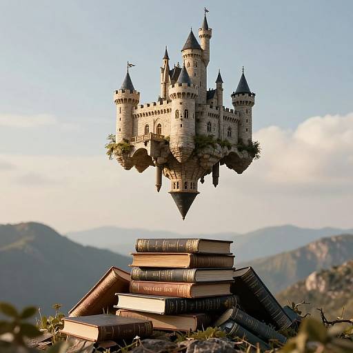 Upside Down Castle on Book Mountain