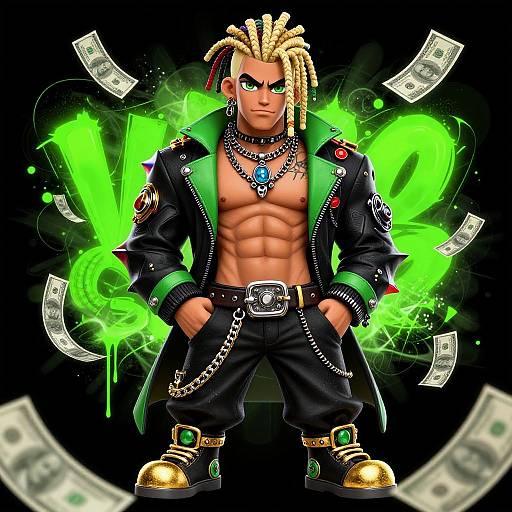 Ghetto Punk Steampunk Caricature