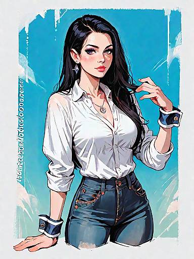 Contemporary Casual Woman Studio Portrait