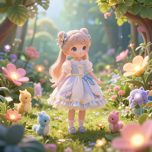 Vibrant Fantasy Garden with Patette