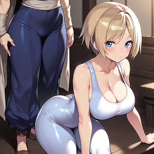 Illustration of Monk (fft), final fantasy in the style of Fuya (tempupupu)