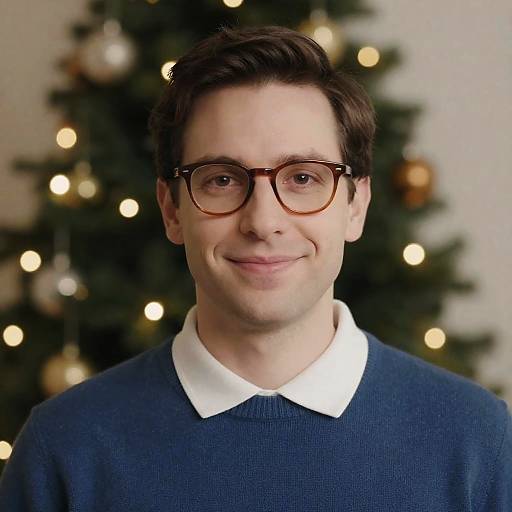 Cozy Christmas Portrait with Soft Lights