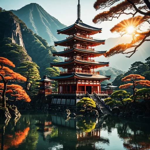 Ancient Pagoda by the Serene Lake