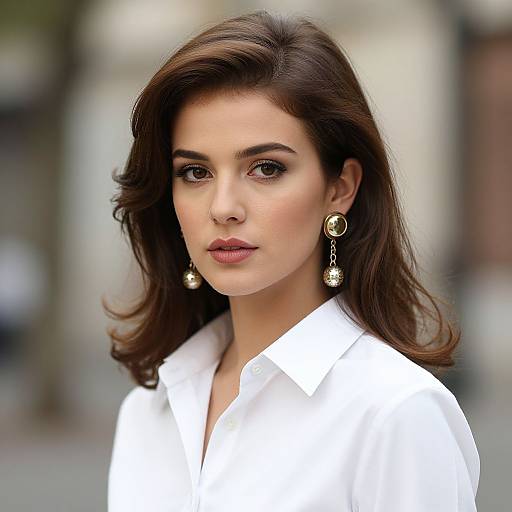 Fifties Style Woman Outdoors Realistic