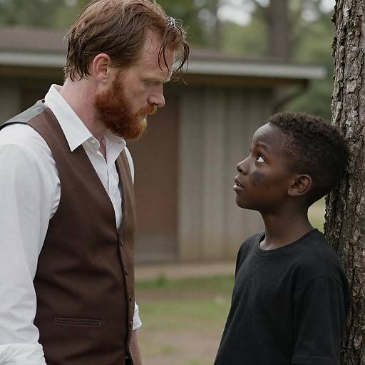 Candid Outdoor Moment Between Generations