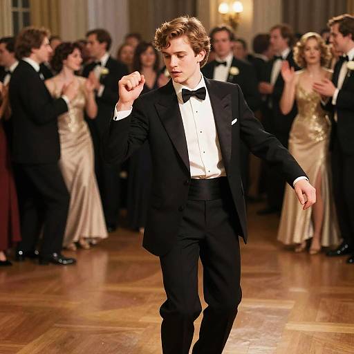 God in Formal Suit Dancing Gala