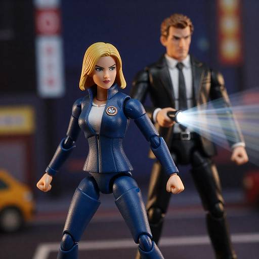 Action Figures in Nighttime Urban Scene