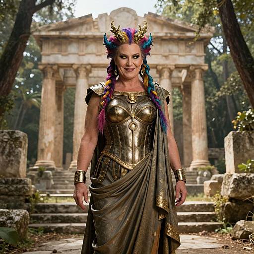 Malicious Woman in Roman Toga