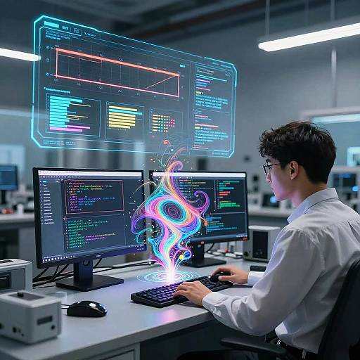 High-Tech AI Lab Visualization